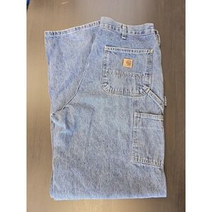 Carhartt‎ Jeans Mens 38x31 Blue Denim Original Dungaree Fit Workwear Hammer Loop